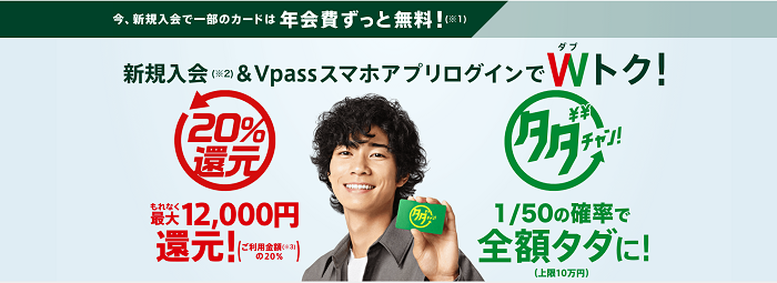 三井住友VISAカード　20%（最大12,000円）還元キャンペーン